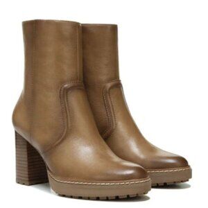 NATURALIZER CATIE WOMENS LEATHER HEELS MID-CALF BOOTS